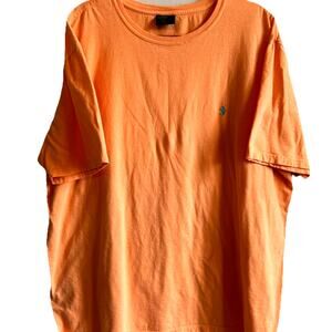 Polo Ralph Lauren Men T-Shirt 2XL Orange Pony Crew Neck Tee Shirt Preppy XXL